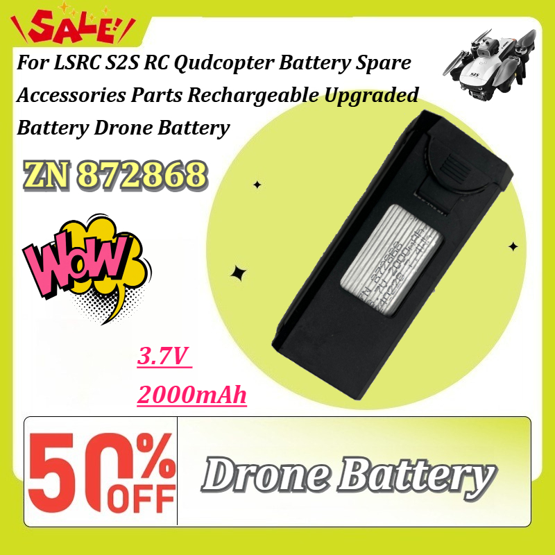 Eachine Drone E58 - Nuova Batteria ZN872868 3.7V 2000mAh per