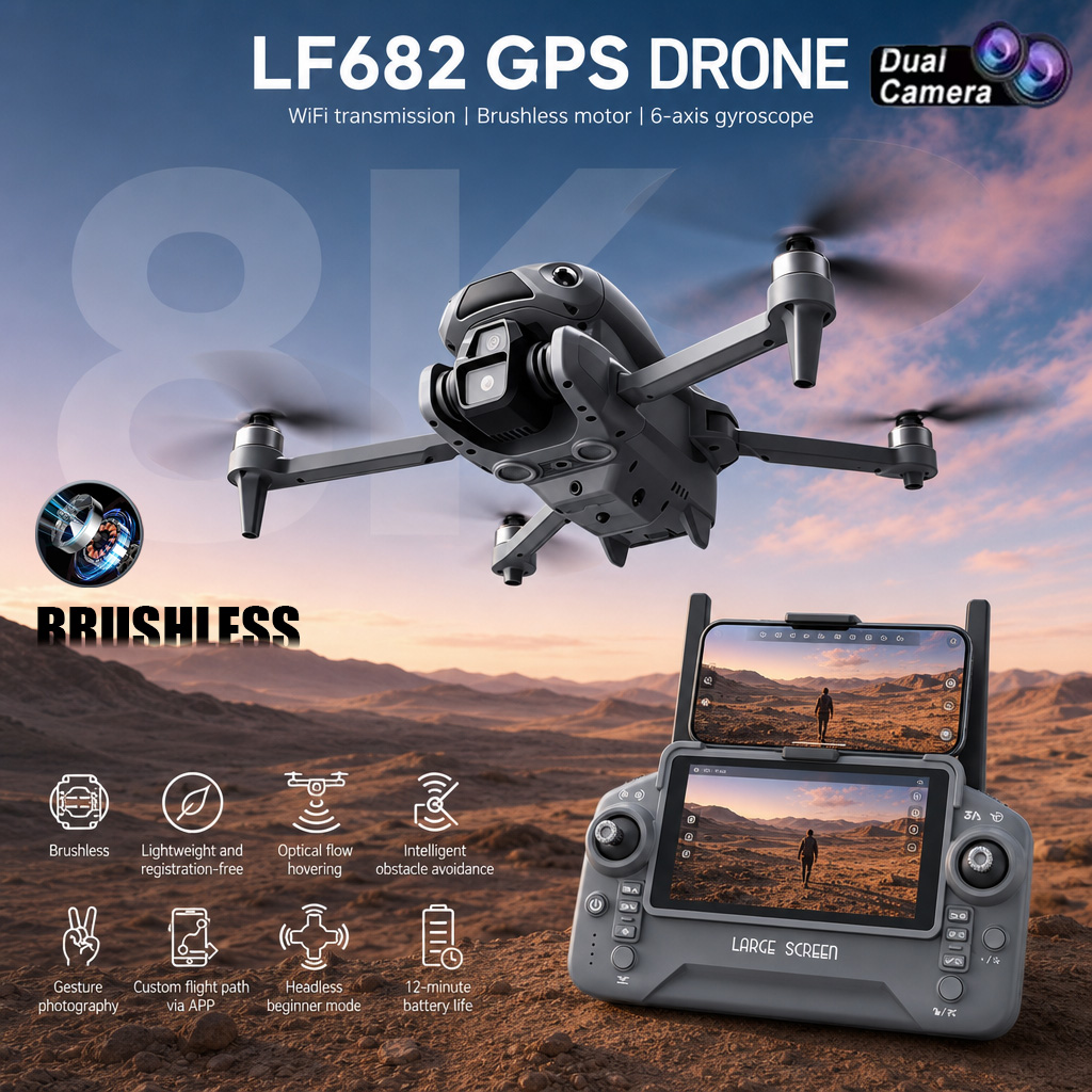 Drone Multispectral - Nuovo Drone LF682 con Doppia Fotocamera